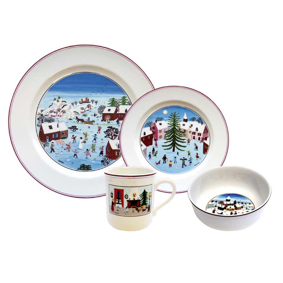 Naif Christmas 4 Piece Set Dinner,Salad ,Mug ,Bowl
