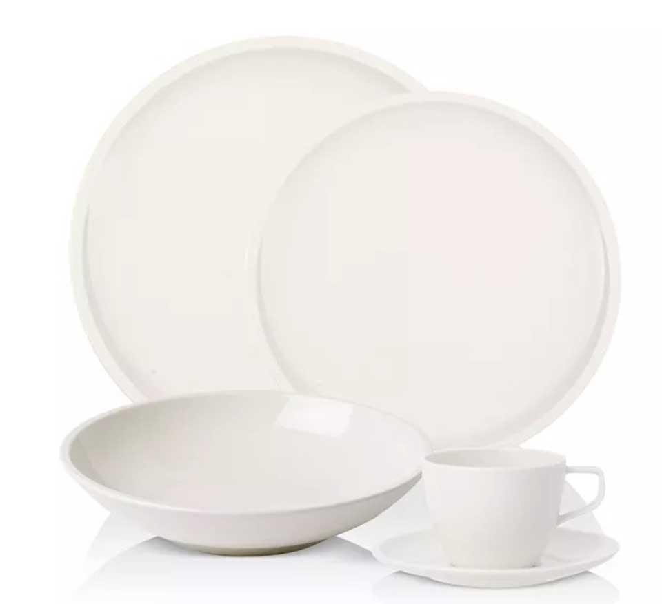 30 Piece Set 6 x Dinner, Saald, Pasta, Tea Cup, Tea Saucer