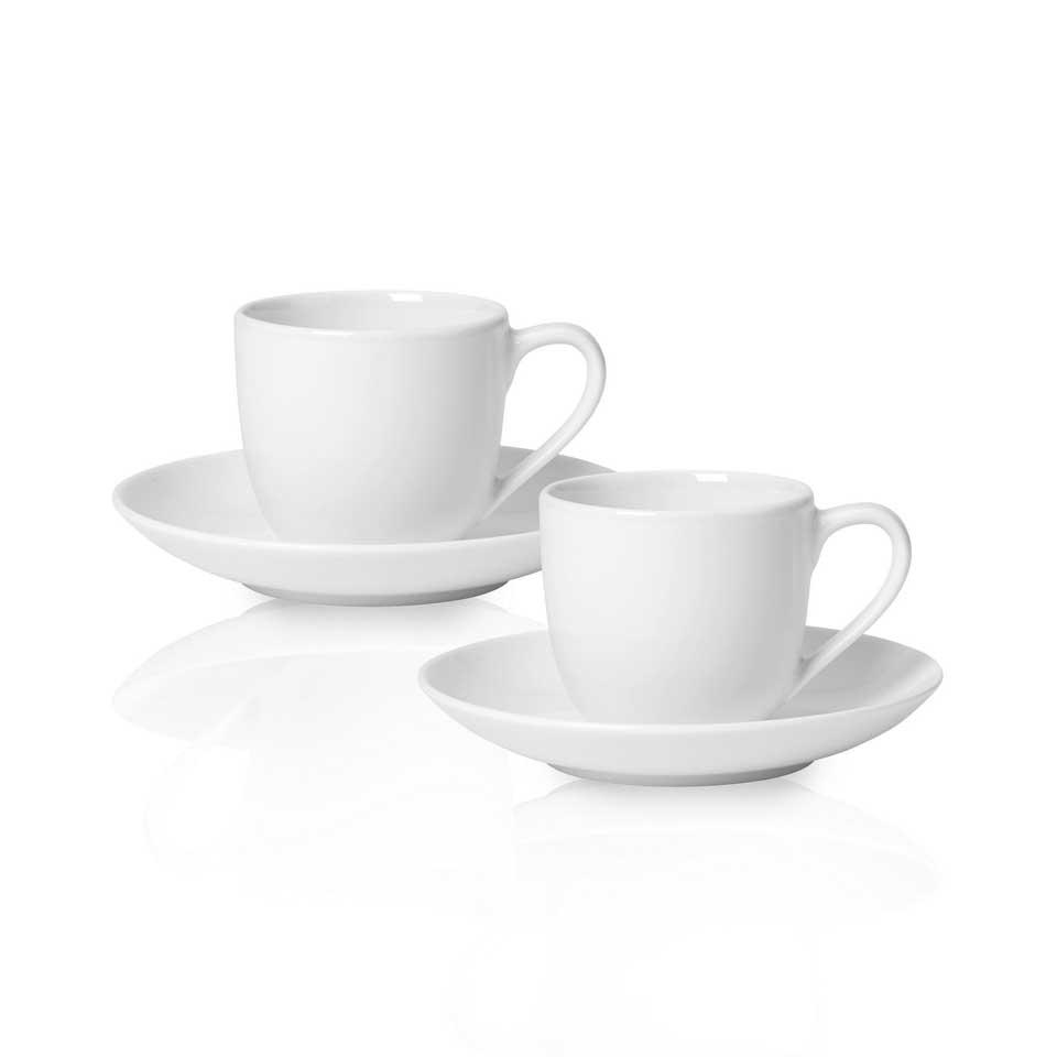 Espresso Cup & Saucer 4 Pc Set