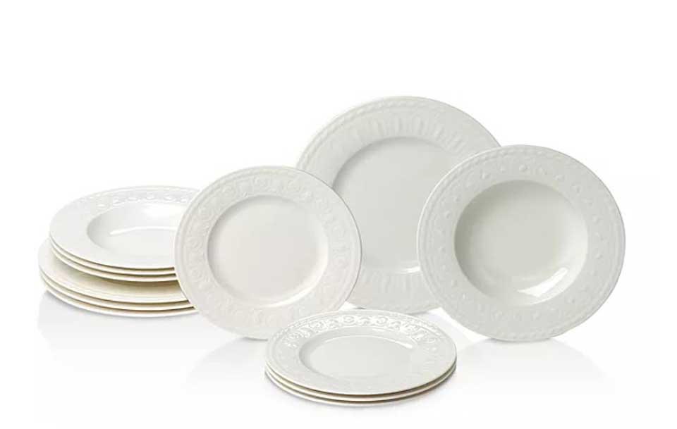 12 Piece Set 4 x Dinner, Salad, Rim Soup
