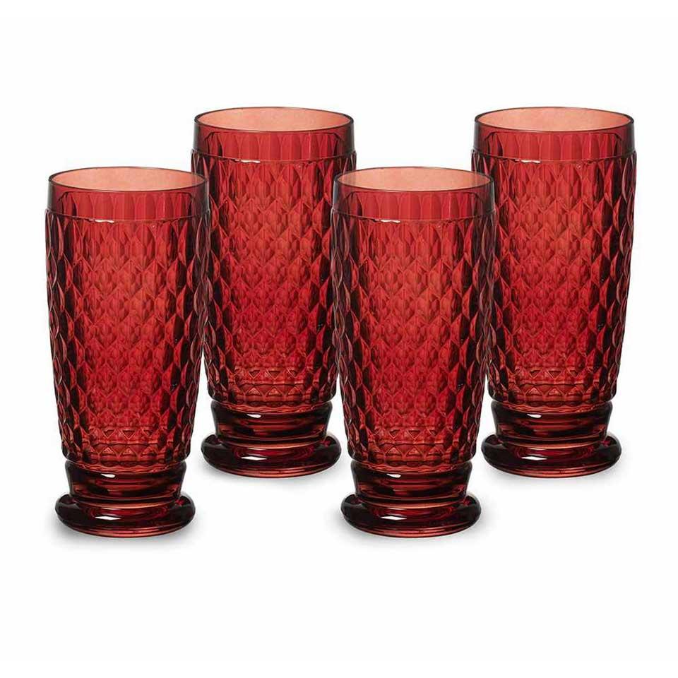 Highball / Tumbler Set of 4 Red