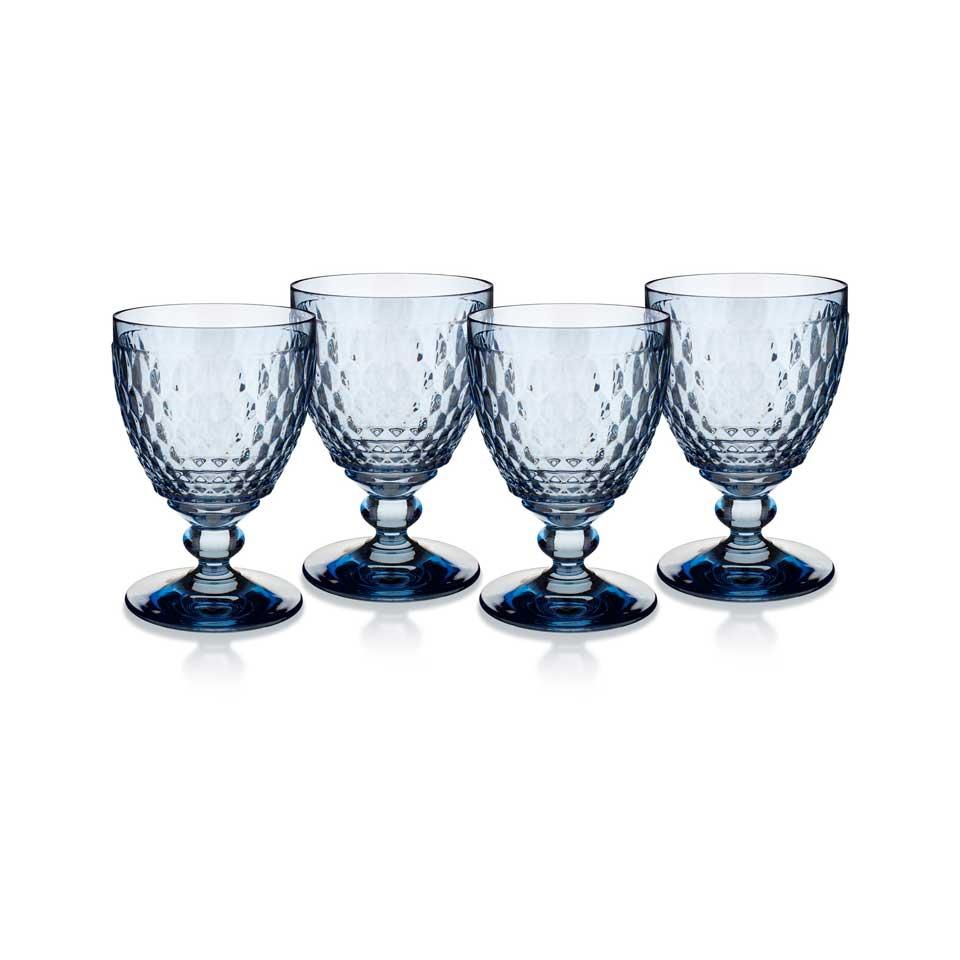 Red Wine Set of 4 Blue