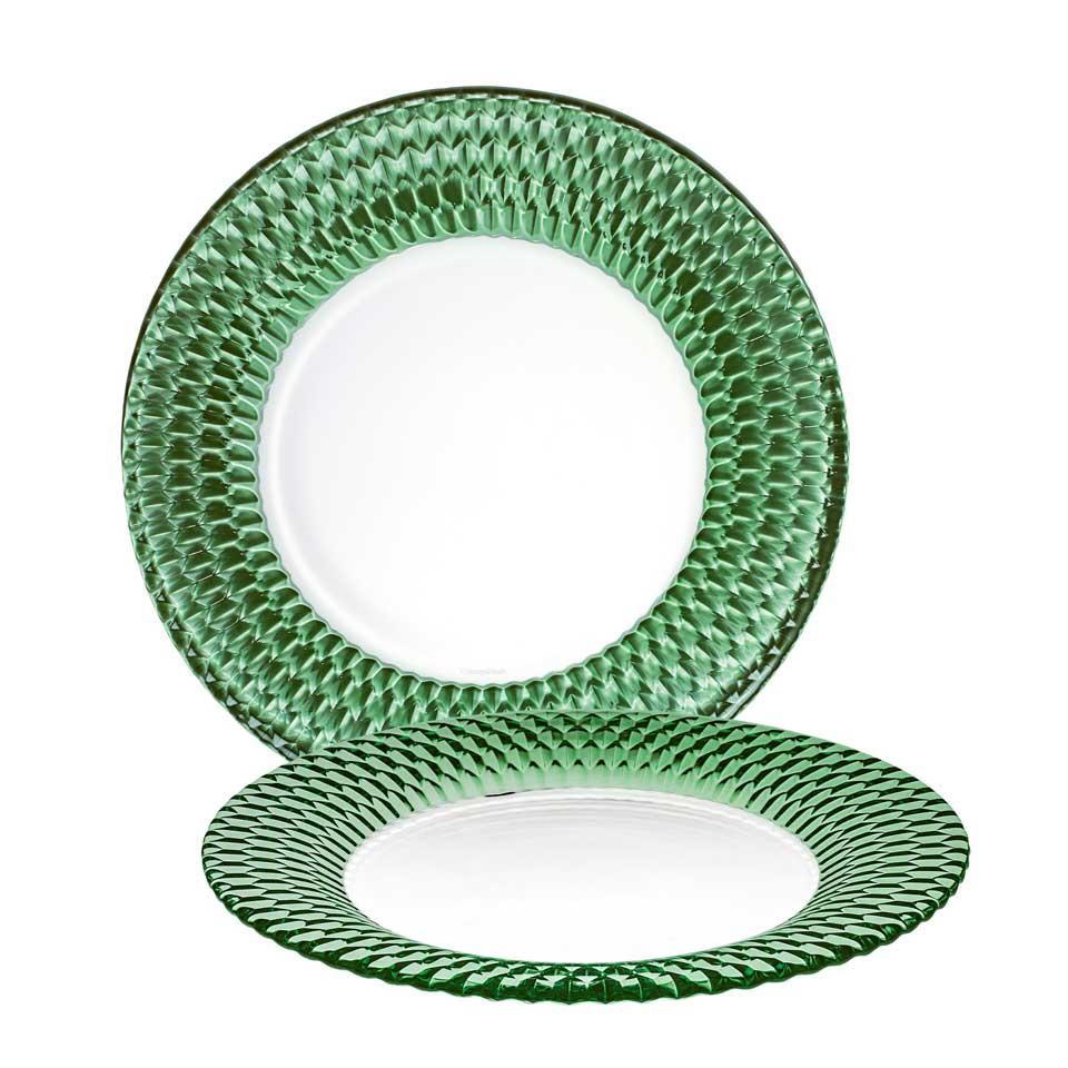 Buffet Plate Pair Green