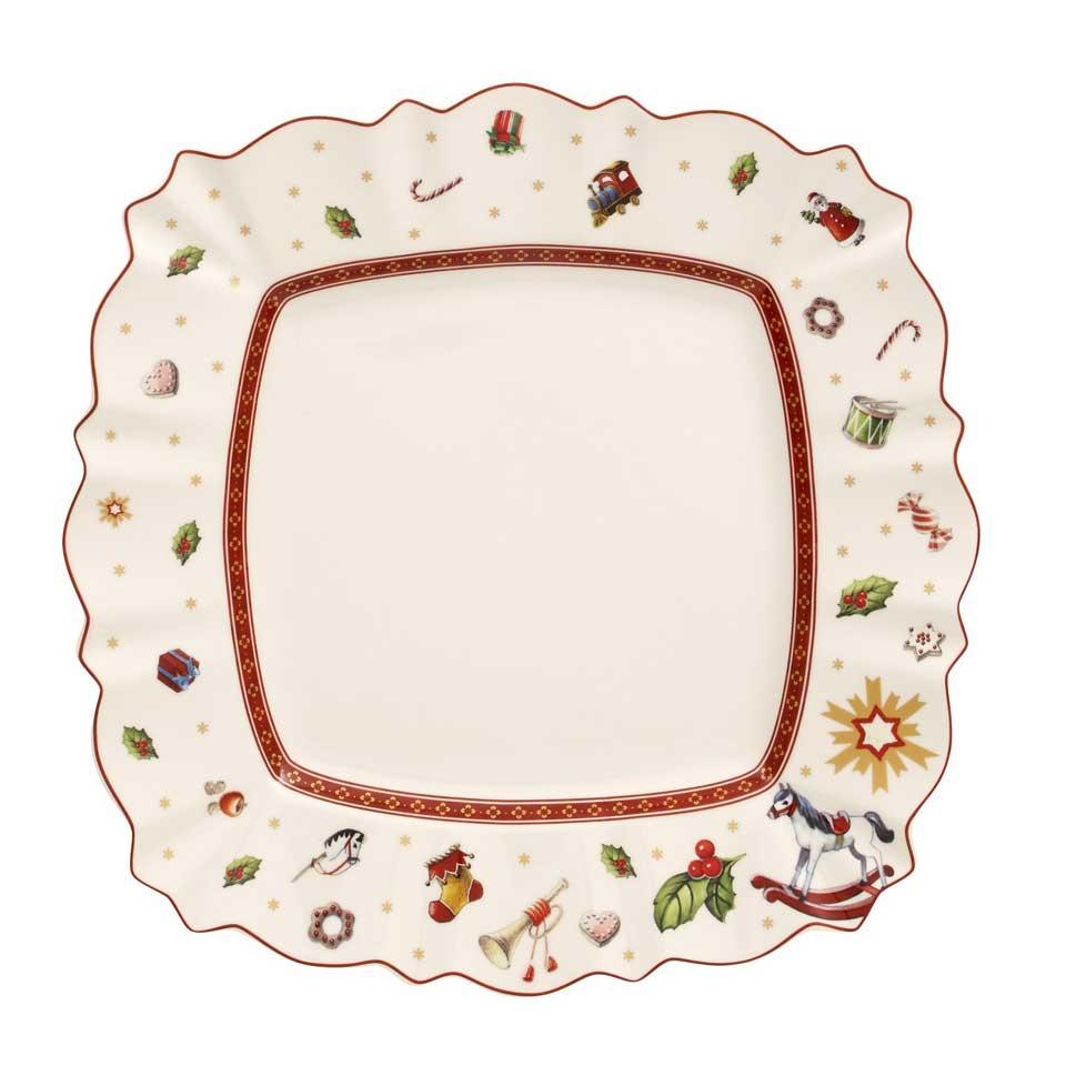 Toy's Delight Square Dinner Plate - White