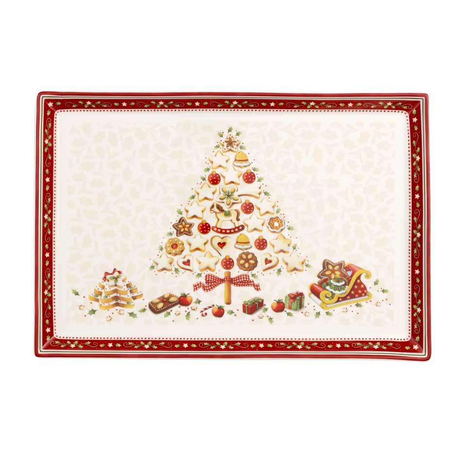 Winter Bakery Delight Rectangular Cake Platter Large