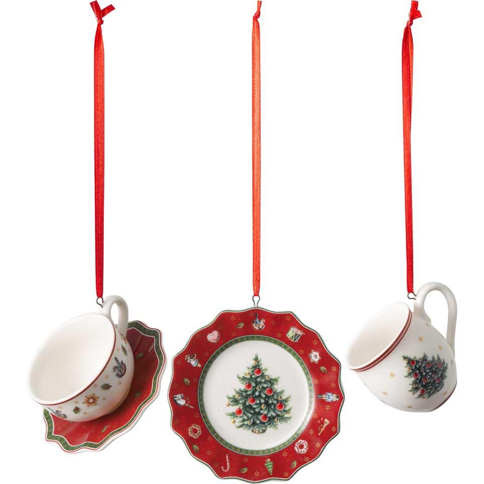 Toy's Delight Decoration Ornaments Tableware set red, 3pcs.