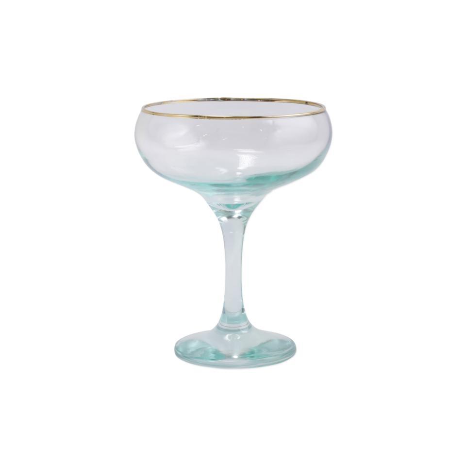 Green Coupe Champagne Glass