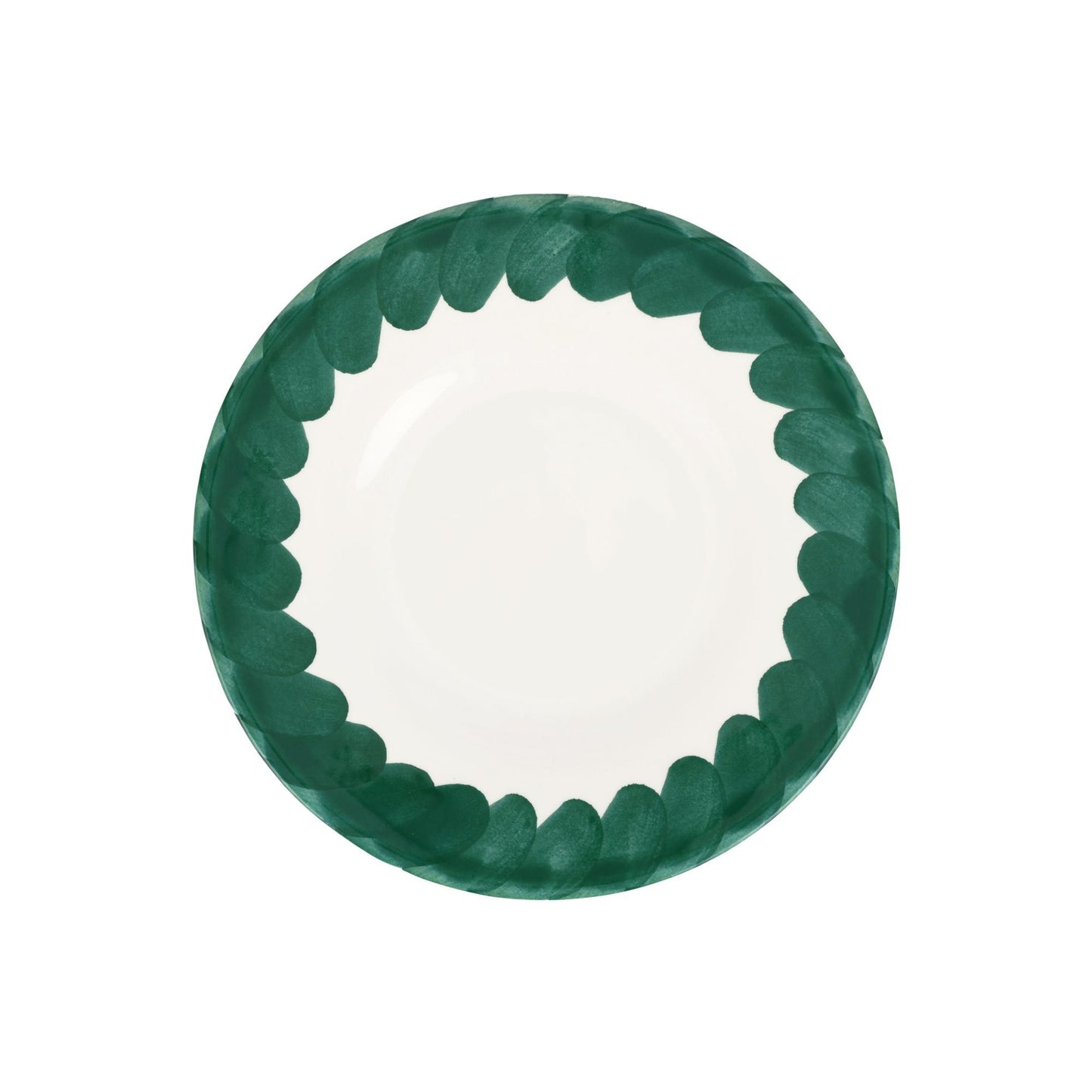 Green Brushstroke Salad Plate