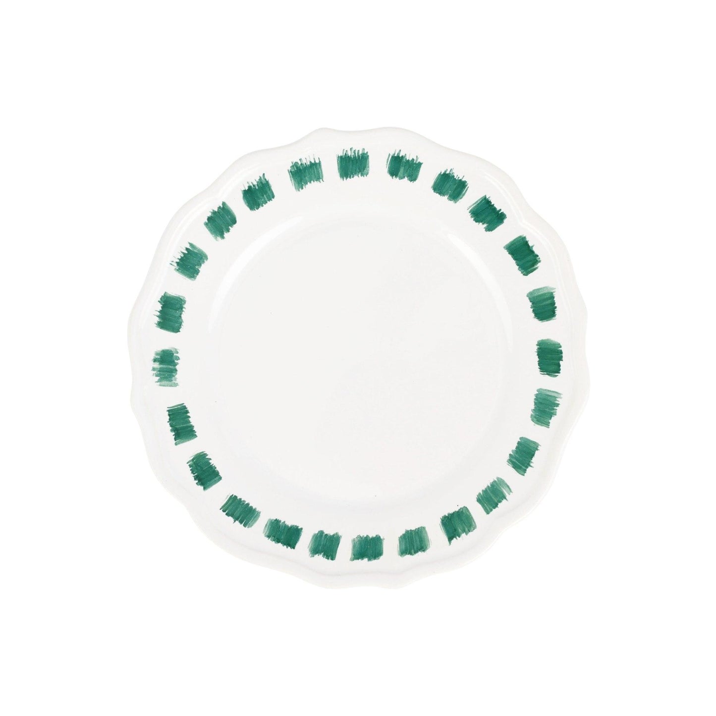 Green Stitch Salad Plate