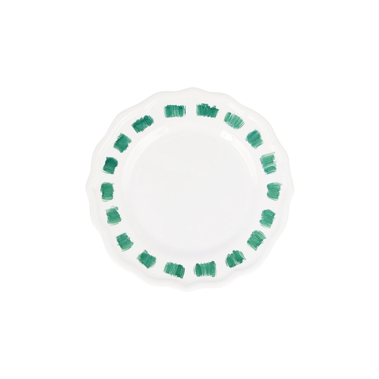 Green Stitch Cocktail Plate