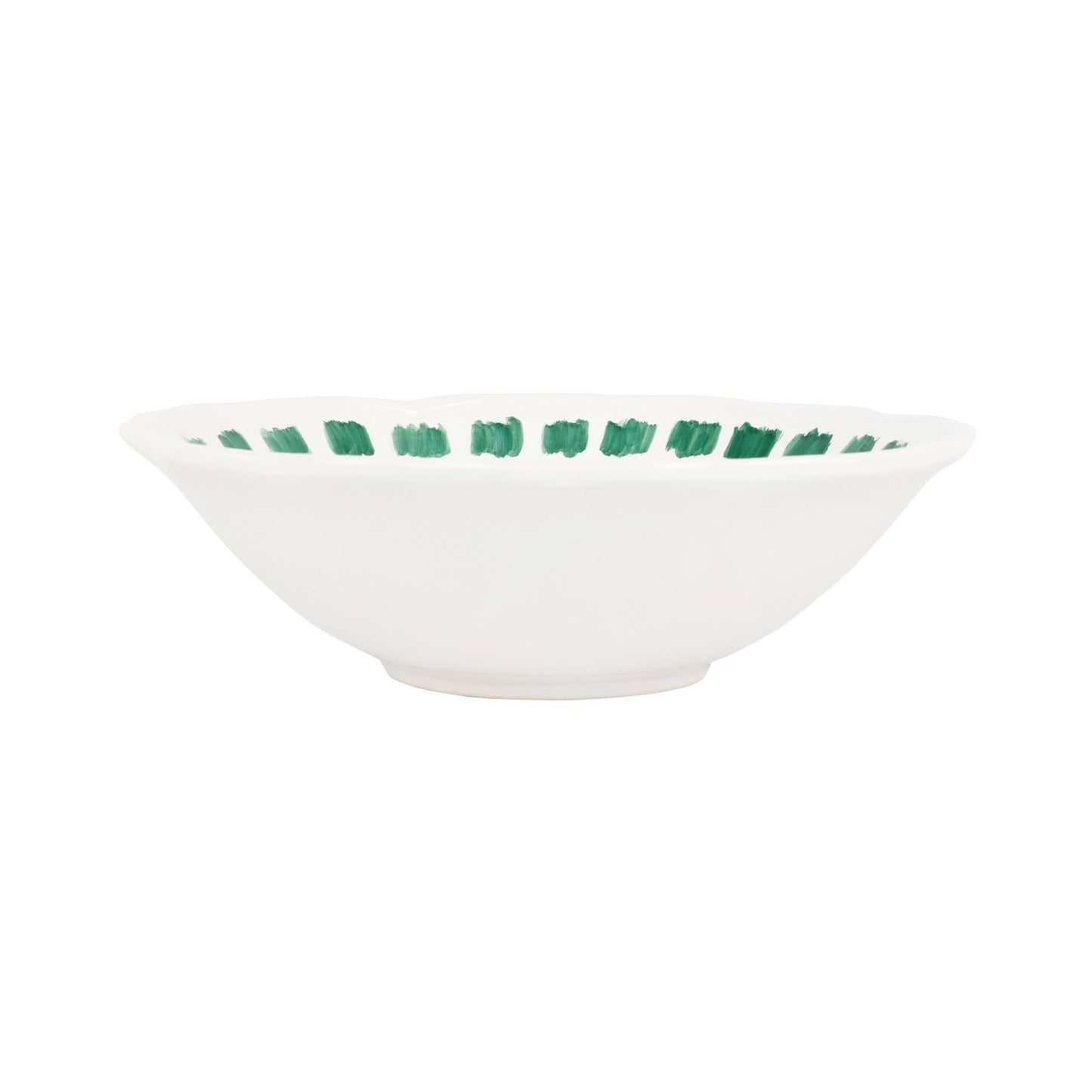 Green Stitch Serving Bowl