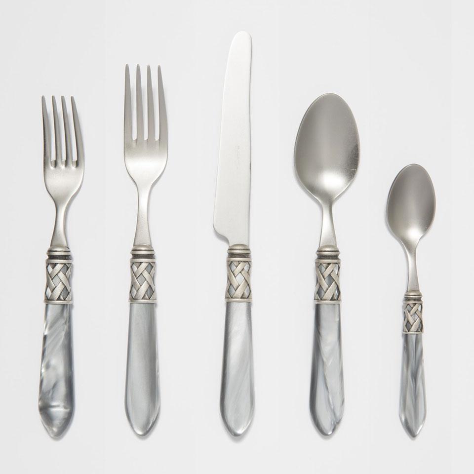 Antique Light Gray Five-Piece Place Setting