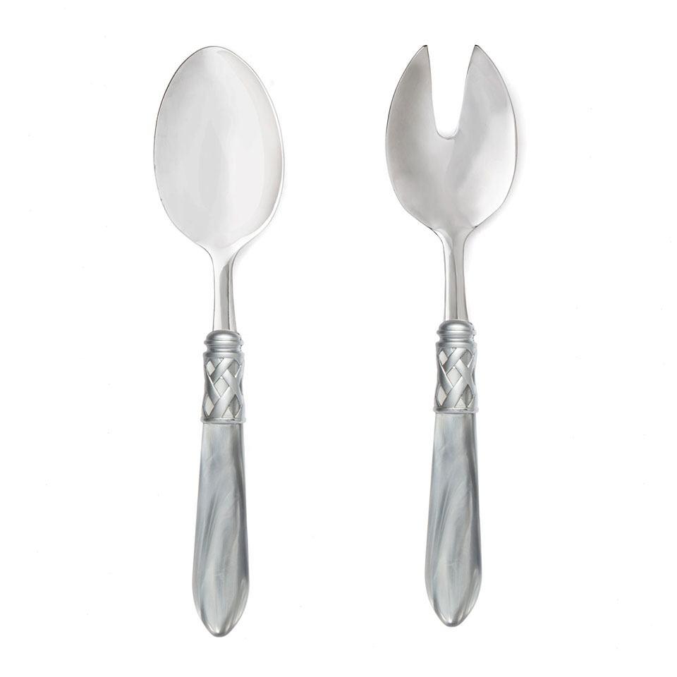 Brilliant Light Gray Salad Server Set