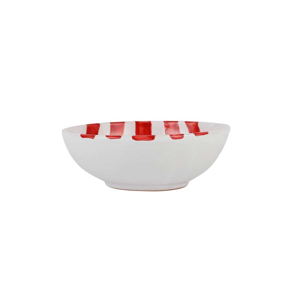 Red Stripe Cereal Bowl