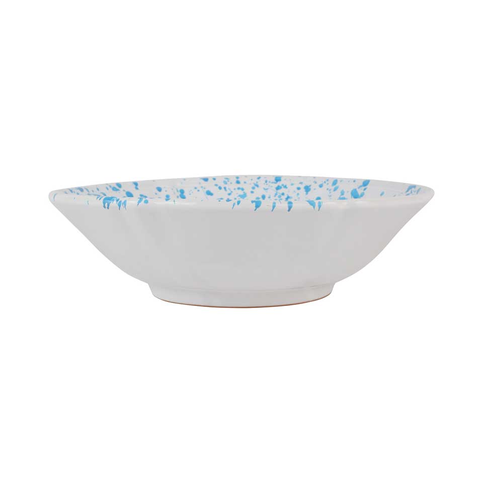 Aqua Splatter Serving Bowl