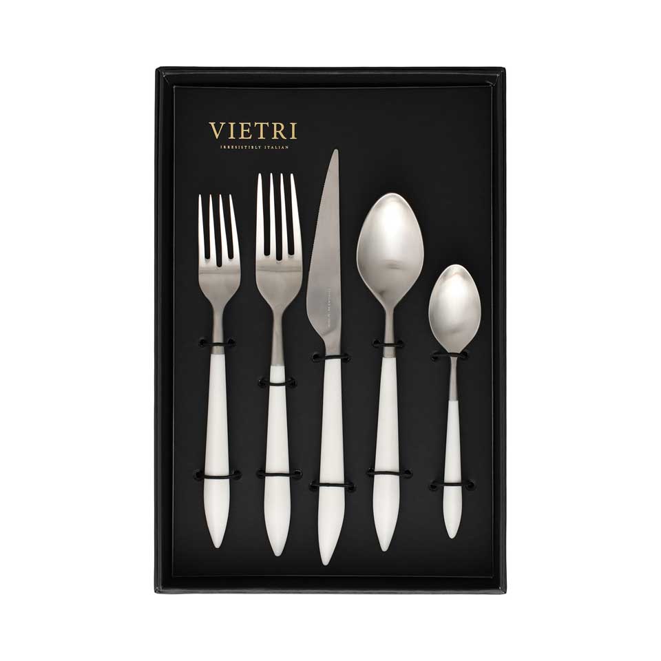 Argento & White Five-Piece Place Setting â Set of 4