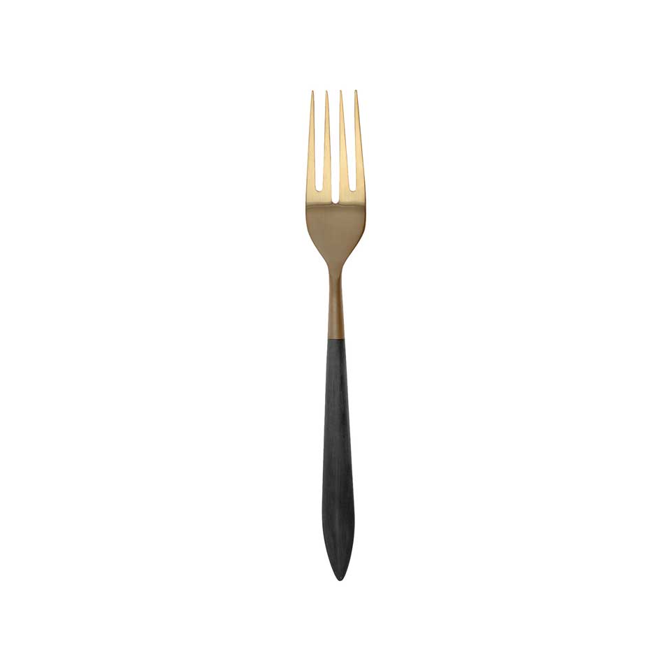 Oro & Black Serving Fork