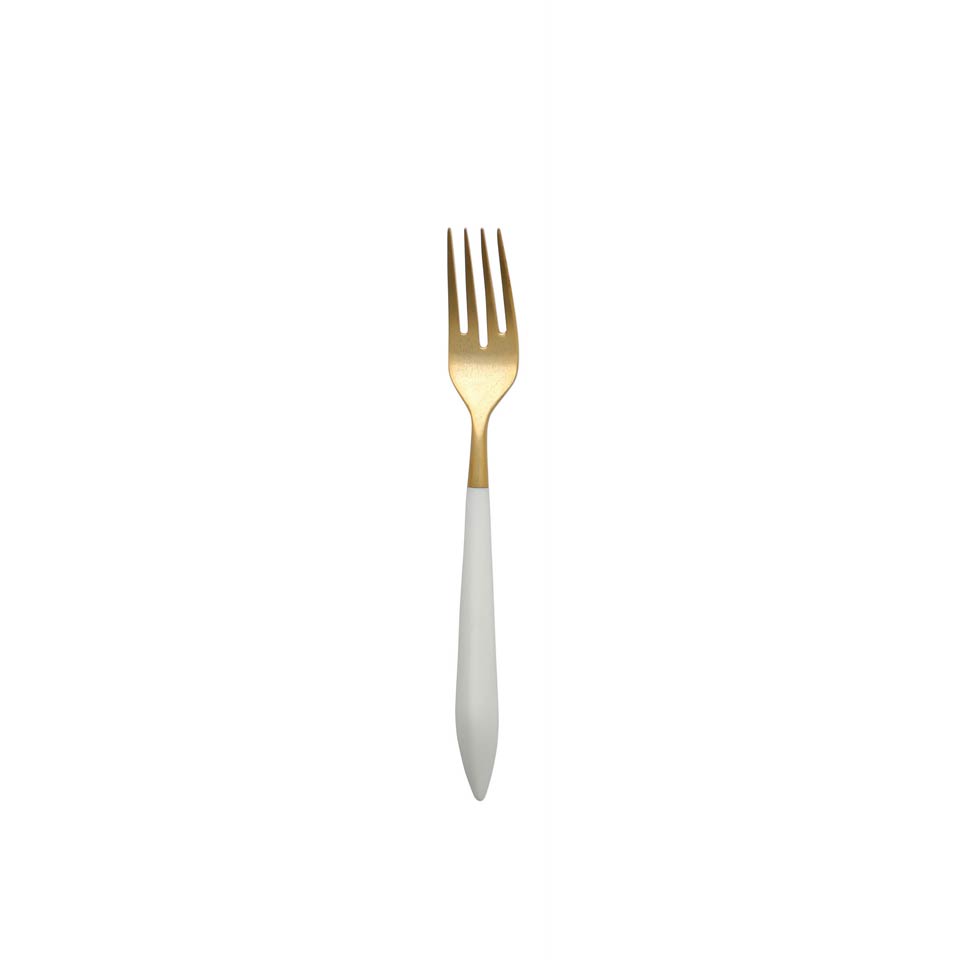 Oro & White Salad Fork