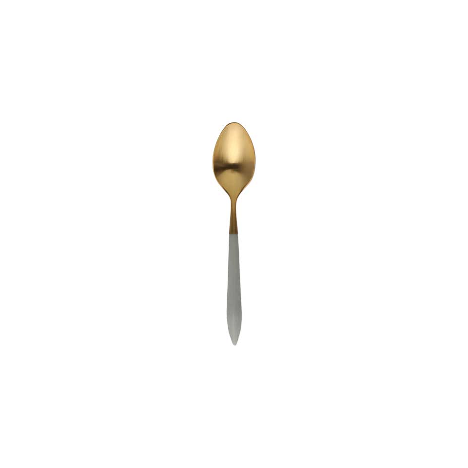 Oro & Light Gray Demitasse Spoon