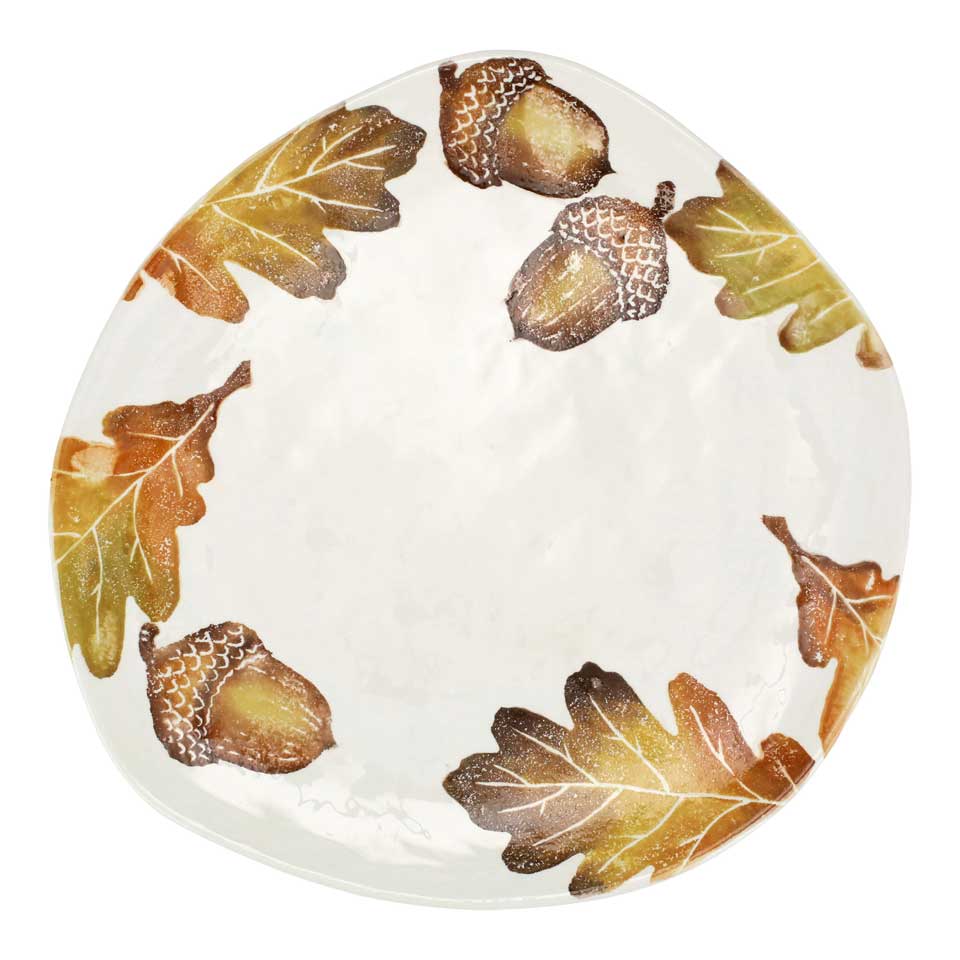 Acorns & White Oak Leaves Oblong Platter