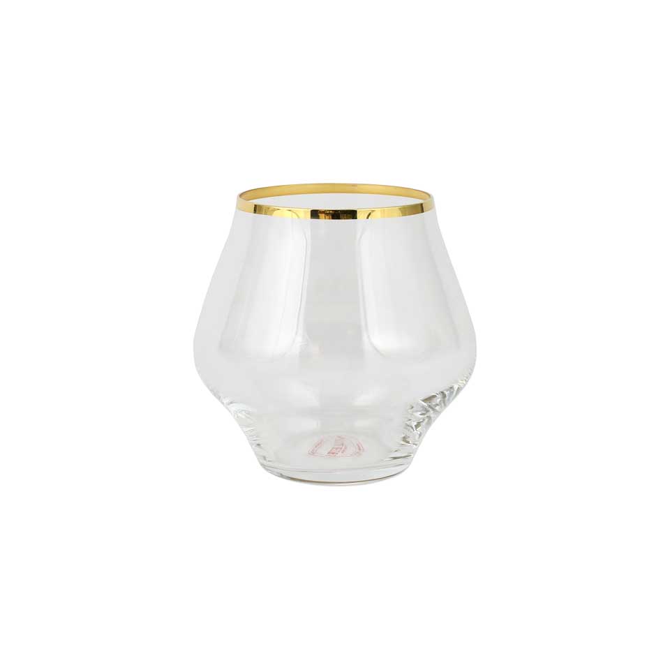 Gold Stemless Wine Glass