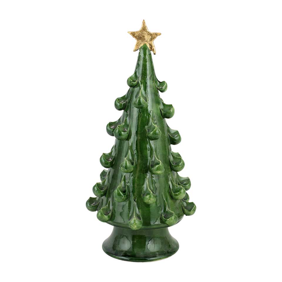Green Medium Tree with Gold Star