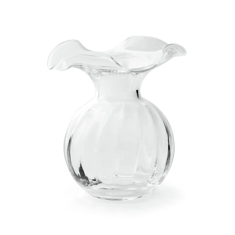Clear Small Fluted Vase