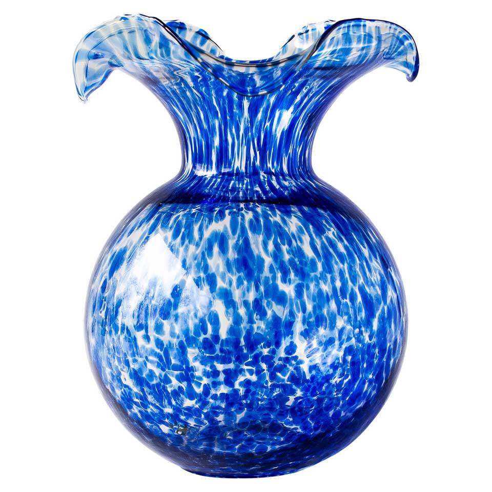 Cobalt Tortoiseshell Large Fluted Vase