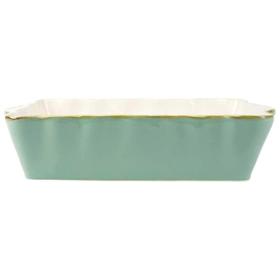 Aqua Large Rectangular Baker