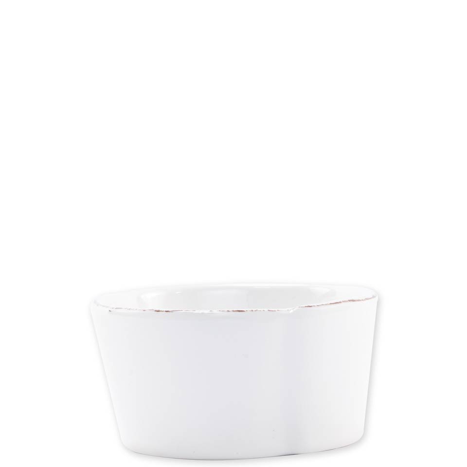 Melamine Lastra White Condiment Bowl