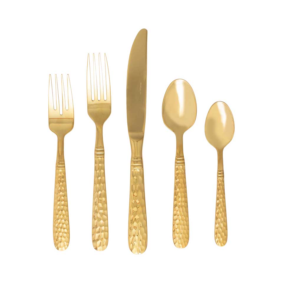 Gold Five-Piece Place Setting