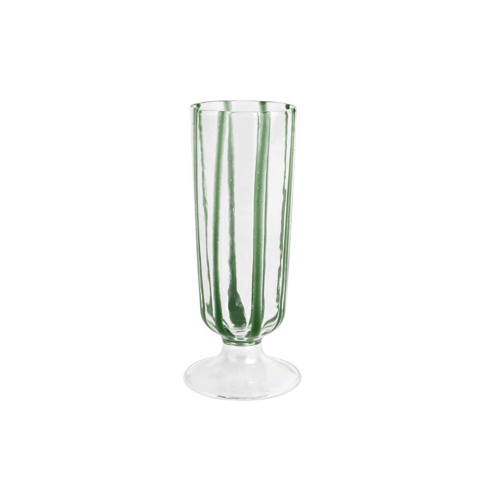 Green Champagne Glass