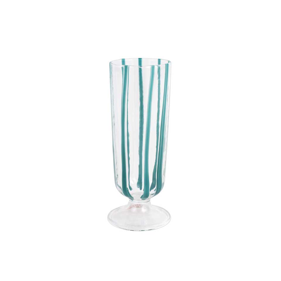 Teal Champagne Glass