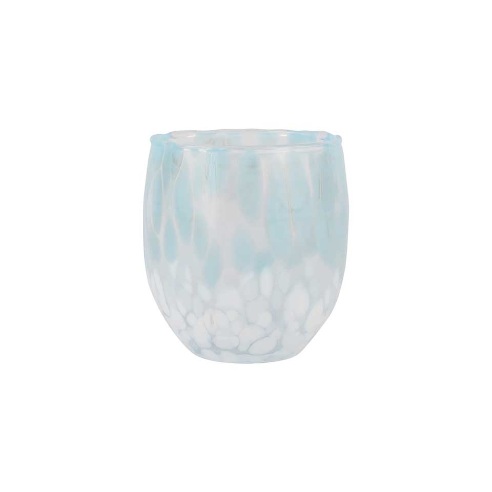 Light Blue and White Double Old Fashioned