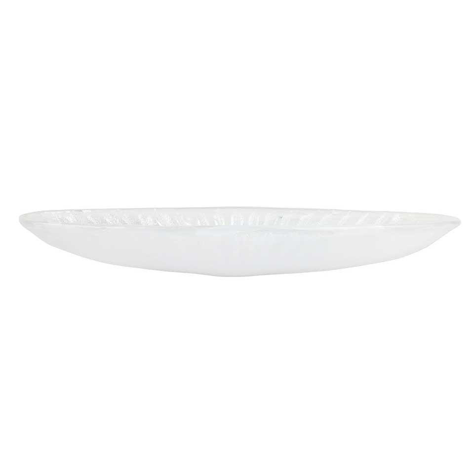 White Long Oval Bowl