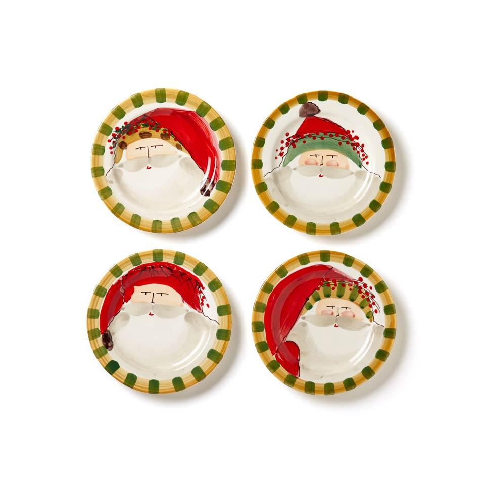Assorted Round Salad Plates - Set of 4