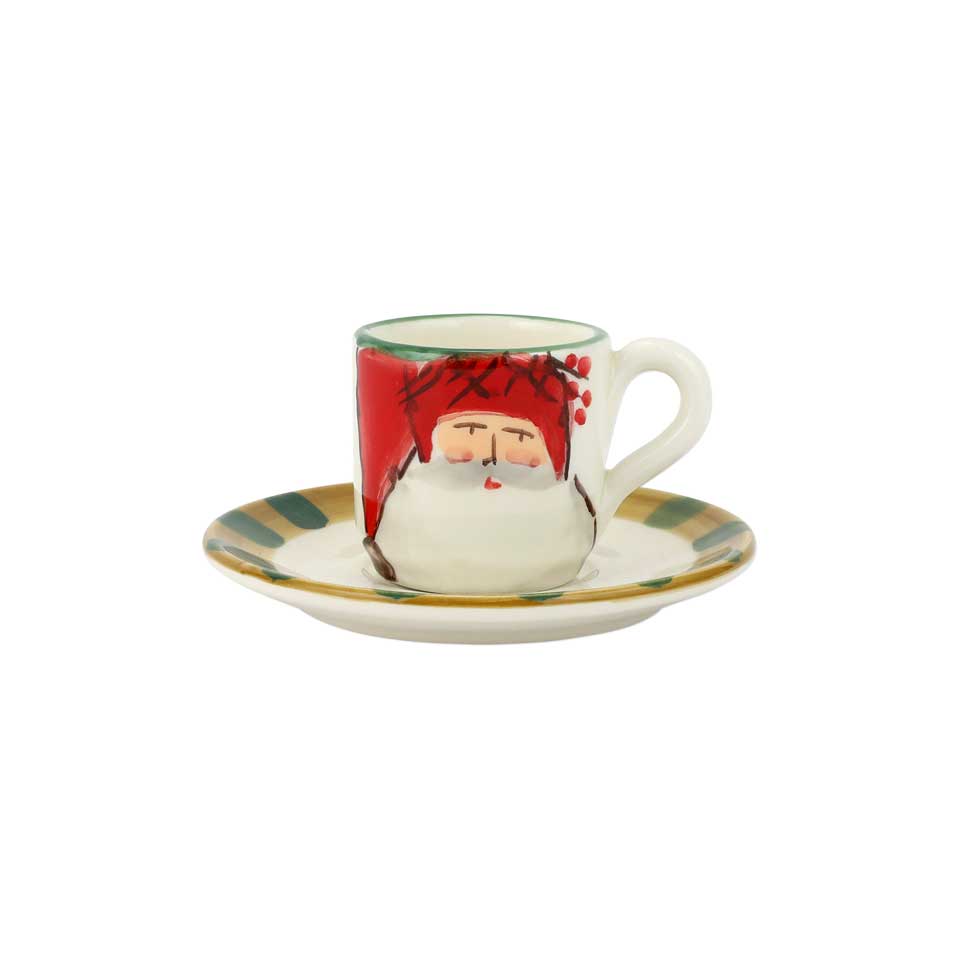 Espresso Cup & Saucer - Red Hat