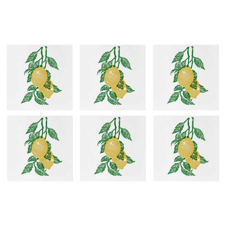 Limoni Cocktail Napkins (Pack of 20) - Set of 6