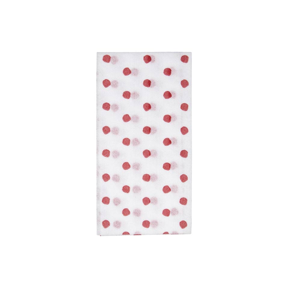 Dot Red Guest Towels (Pack of 50)