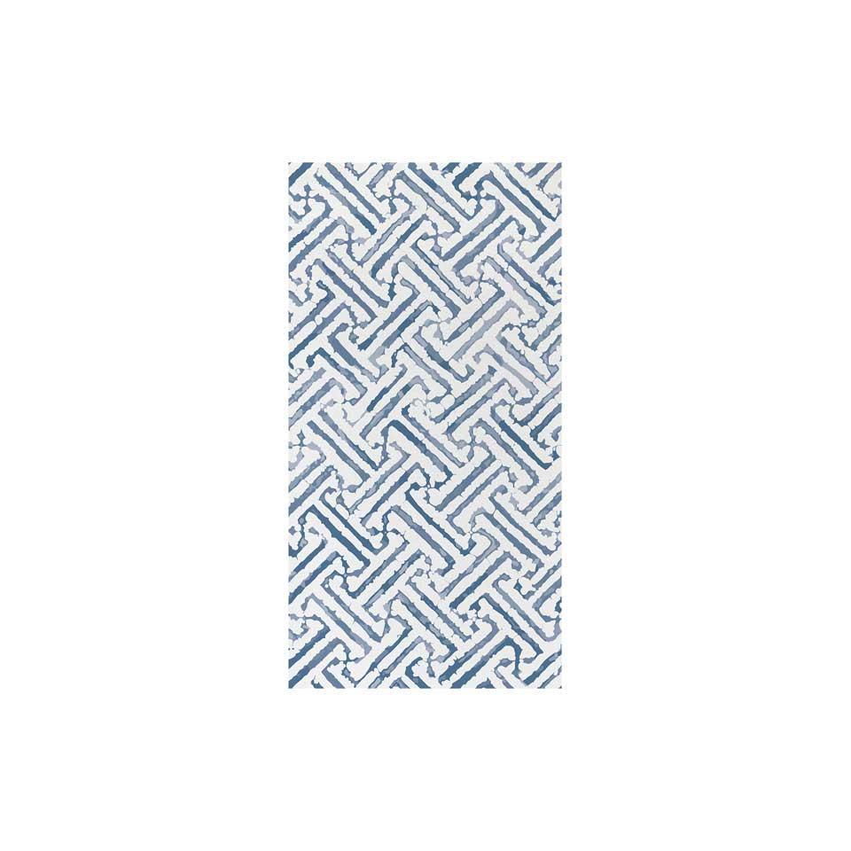 Greek Key Blue Guest Towels (Pack of 20)