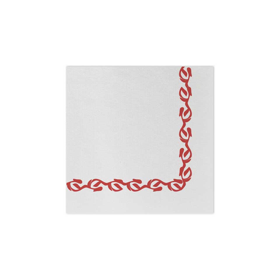 Florentine Red Cocktail Napkins (Pack of 20)