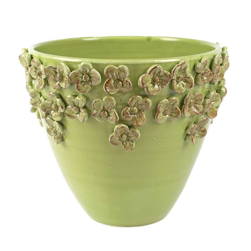 Pistachio Flower Medium Cachepot
