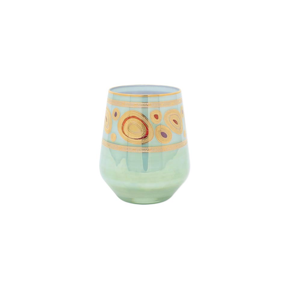 Aqua Stemless Wine Glass