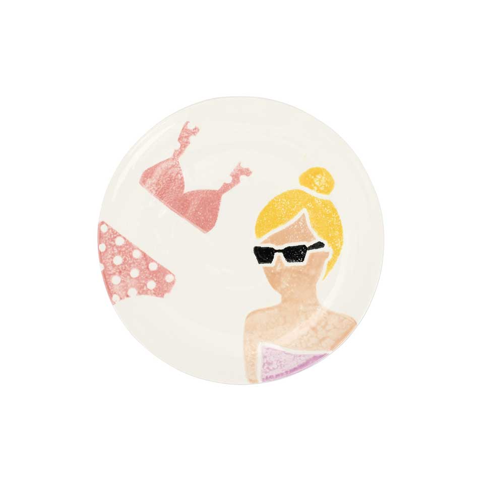 Pink Bikini Salad Plate
