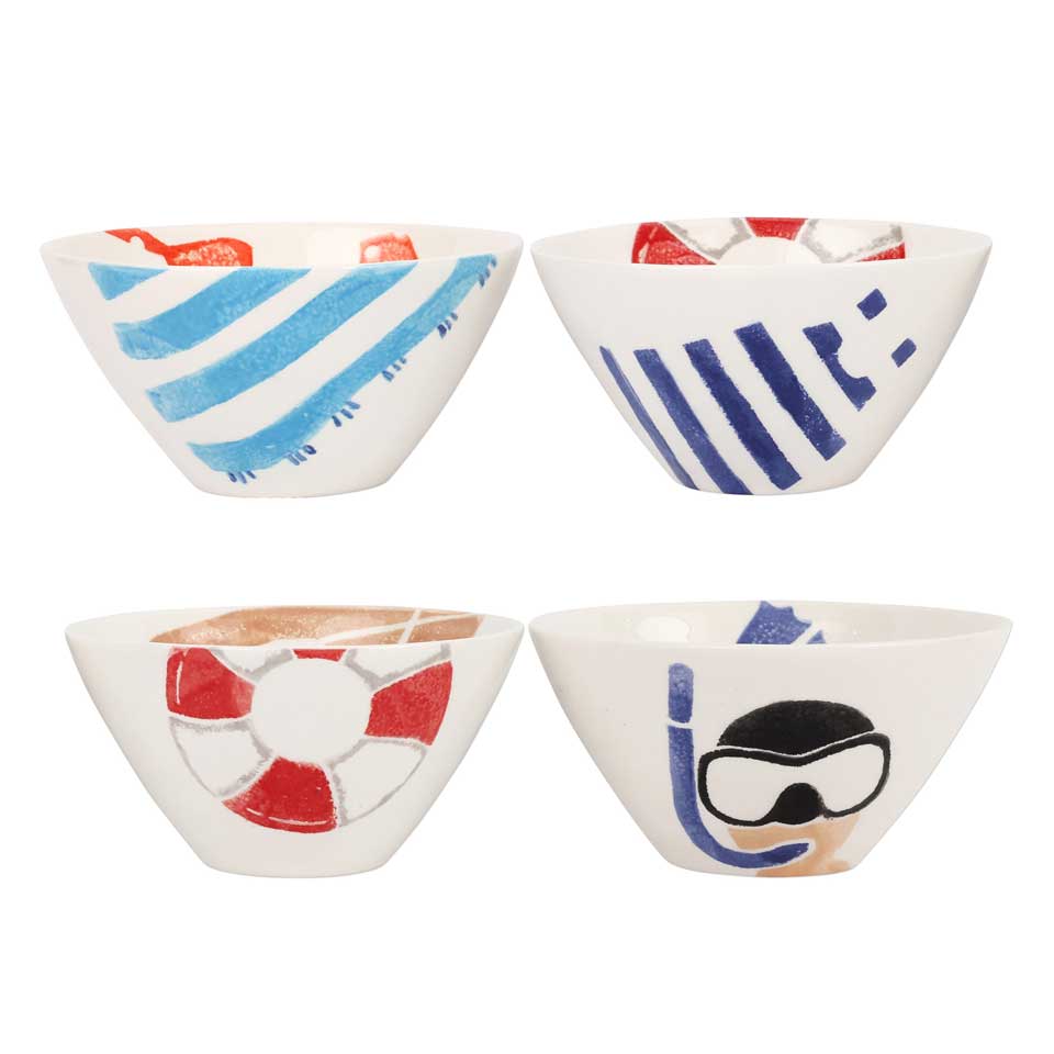 Assorted Cereal Bowls - Set of 4