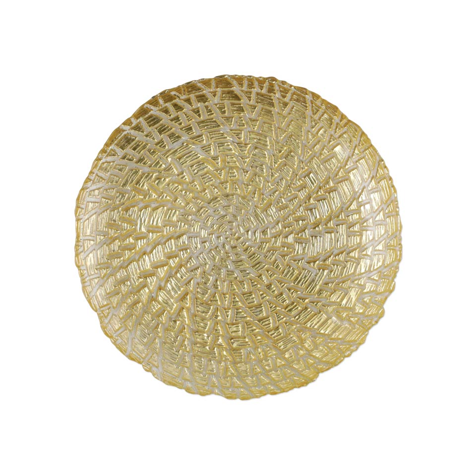 Gold Crocodile Salad Plate