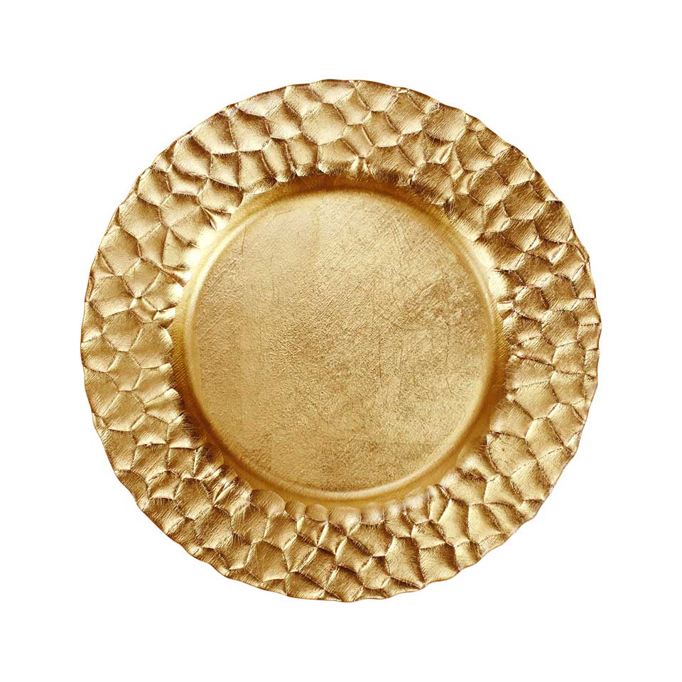 Gold Honeycomb Service Plate/Charger
