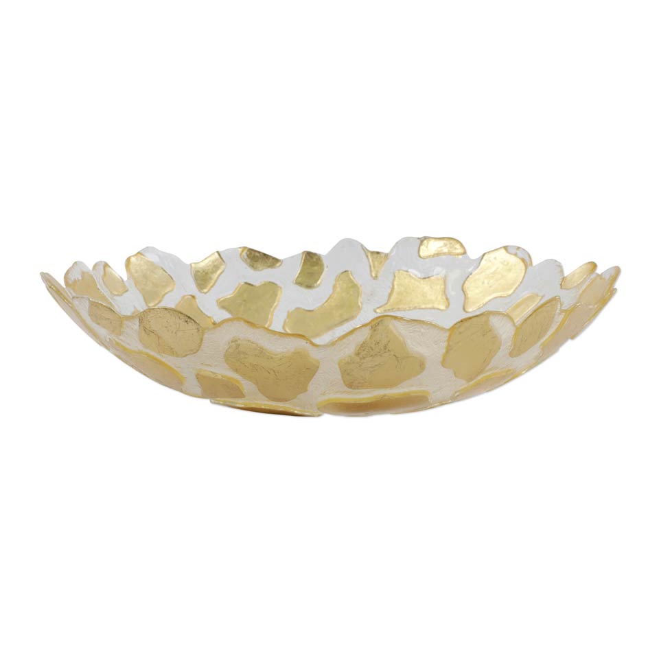 Gold Giraffe Medium Shallow Bowl