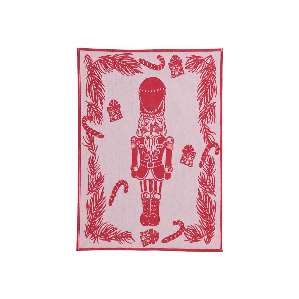 Red Nutcracker Dish Towels - Set of 2