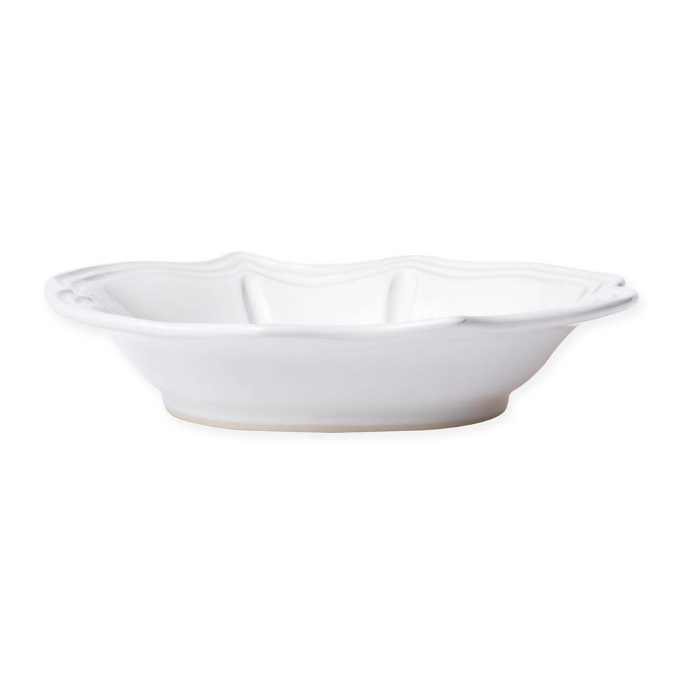 White Baroque Pasta Bowl